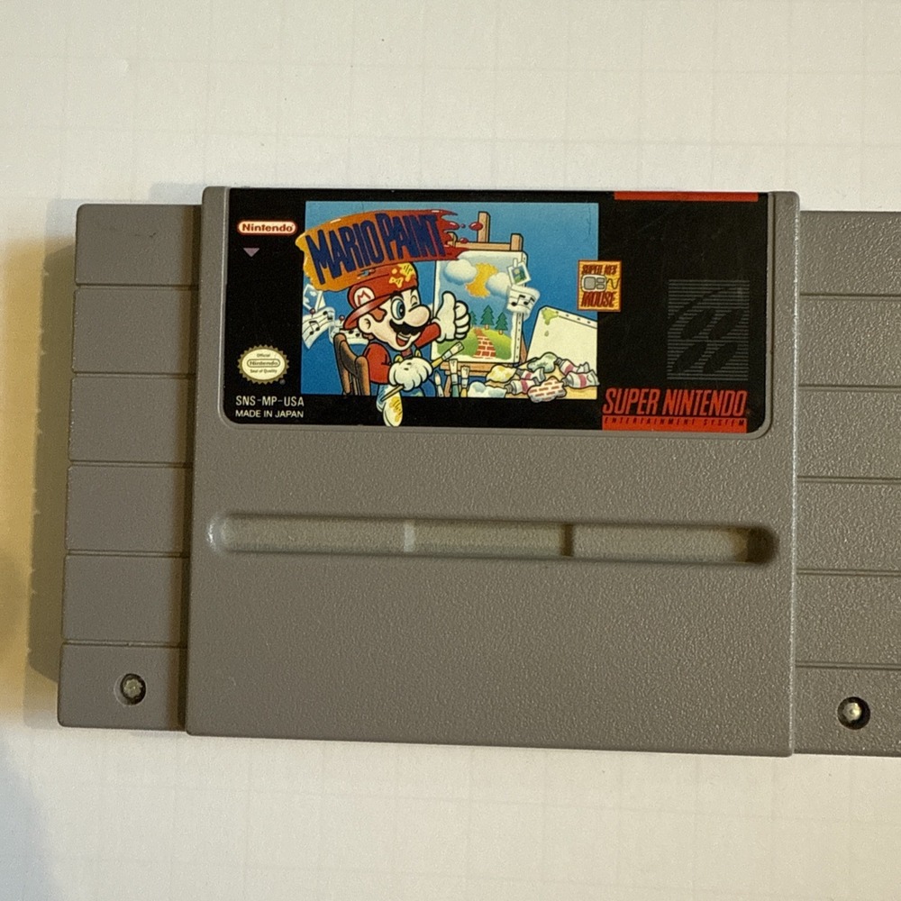 Super Nintendo SNES Mario Paint Cartridge Not Tested Original Owner As Is No Pen